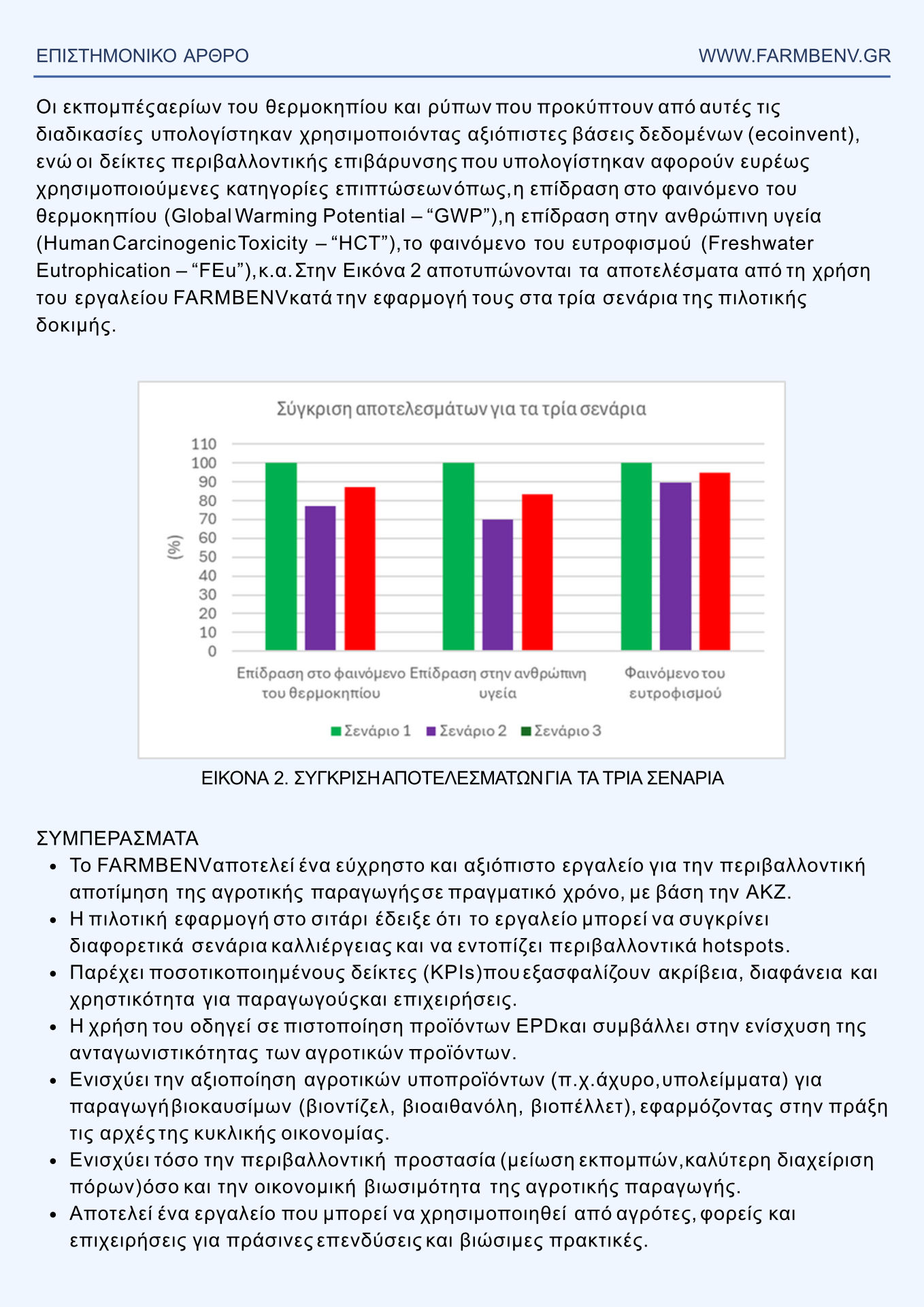 Page 3 of the FARMBENV scientific article.